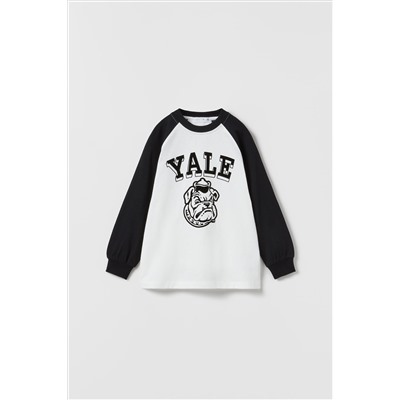 CAMISETA RANGLÁN YALE™ UNIVERSITY CONTRASTE FLOCK