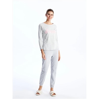 LC Waikiki Bisiklet Yaka Nakışlı Uzun Kollu Kadın Pijama Takımı, LCW DREAM                                            
                                            Bisiklet Yaka Nakışlı Uzun Kollu Kadın Pijama Takımı