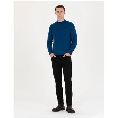 Siyah Straight Fit Jean Pantolon