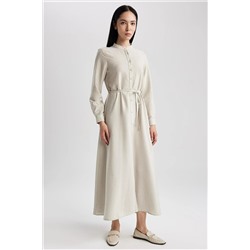 Defacto Regular Fit Bisiklet Yaka Uzun Kollu Elbise A5560AX23SM