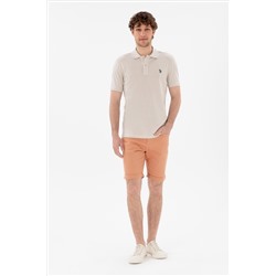 Erkek Slim Fit Polo Yaka Taş Basic Tişört