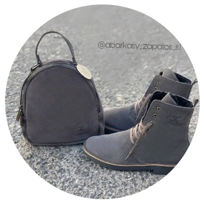 AB.Z. 27001/2 GRIS — С ДВОЙНЫМИ ШНУРКАМИ+AB.Z · Pelle · mochila (610)