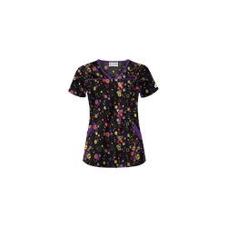 UA Circle Of Zenergy Black Print Scrub Top