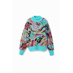 Jersey punto cuello alto
