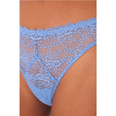 Tanga encaje azul