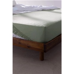 Manon King Size %100 Pamuk Ranforce Lastikli Çarşaf - Yeşil