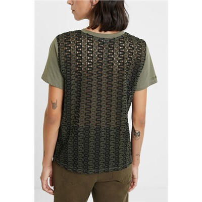 Camiseta espalda crochet