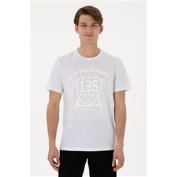 Erkek Regular Fit Bisiklet Yaka Beyaz Tişört