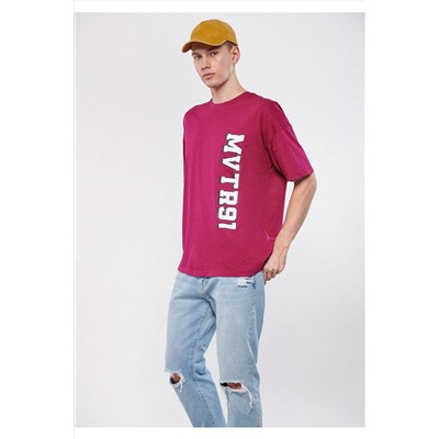 Mavi Mvtr91 Baskılı Pembe Tişört Oversize / Geniş Kesim 0611205-70941