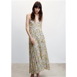 Vestido plisado floral