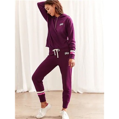 Gap Logo Contrast-Stripe Joggers in French Terry