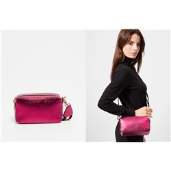 Bandolera de piel Mini Luna Beige y rosa