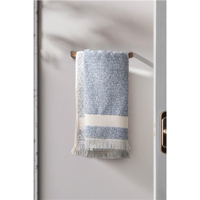 Brest İpliği Boyalı Yüz Havlusu - Mavi - 50x85 cm - Natural Koleksiyon
