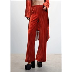 Pantalón plisado terciopelo -  Mujer | MANGO OUTLET Melilla