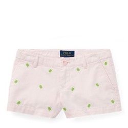 GIRLS 2-6X Turtle Cotton Chino Short