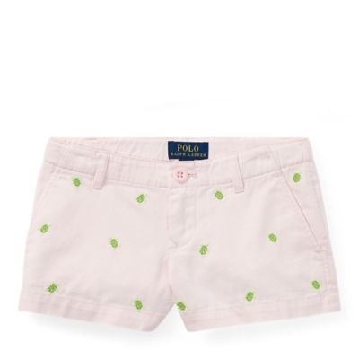 GIRLS 2-6X Turtle Cotton Chino Short