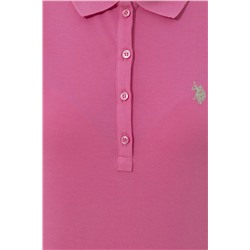 Kadın Pembe Basic Polo Yaka Tişört