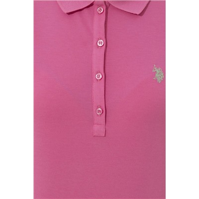 Kadın Pembe Basic Polo Yaka Tişört