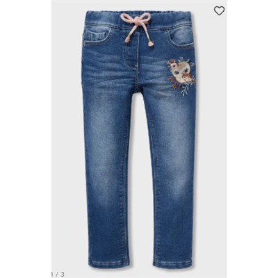Skinny Jeans - Thermojeans - Glanz-Effekt