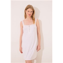Camisón corto "maternity" blanco encaje