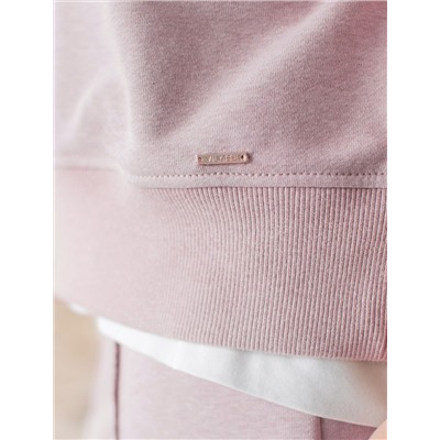 Свитшот свободный из петельчатого футера двухнитки с эластаном