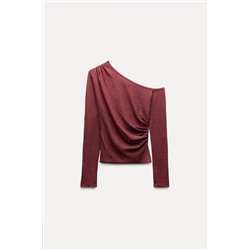 GATHERED KNIT TOP