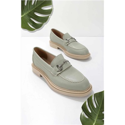 Bambi Su Yeşili Kadın Loafer Ayakkabı K01640000309