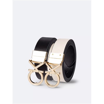 Monogram Logo Plaque Reversible Belt
