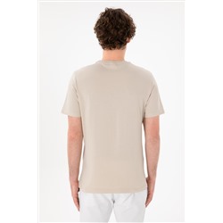 Erkek Regular Fit Bisiklet Yaka Taş Basic Tişört