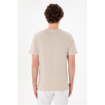 Erkek Regular Fit Bisiklet Yaka Taş Basic Tişört