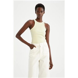 Defacto Slim Fit Halter Yaka Fitilli Kaşkorse Atlet TYC00477140591
