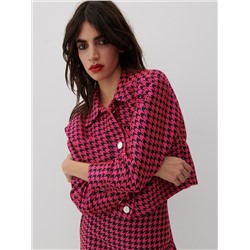 Hemdbluse mit Hahnentrittmuster