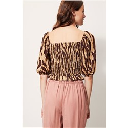 Camiseta Marrón y beige