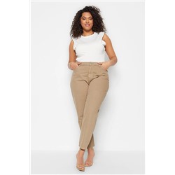Trendyol Curve Vizon Yüksek Bel Mom Fit Jeans TBBSS23AR00008
