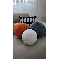 oneplise 3- Lü Top Kırlent / Yastık 1 Büyük Antrasit/ Yastık 1 Büyük Kiremit / 1 Küçük Ekru ( 42cm / 25cm) oef242