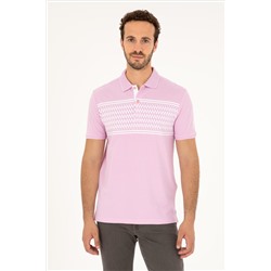 Erkek Regular Fit Polo Yaka Pembe Tişört