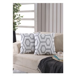 Mariva home Bohem Geo 2 Li Grey Dekoratif Kırlent Kılıfı Yastık Kılıfı 44x44 Cm 76400