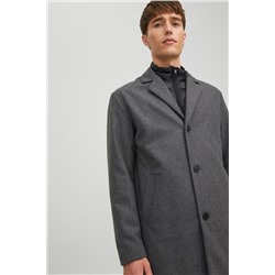 Chaqueta efecto doble prenda Gris jaspeado