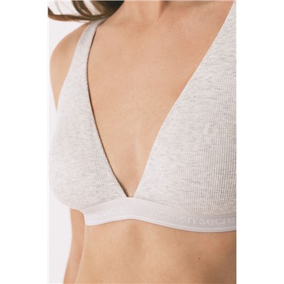 Sujetador halter FANTASTIC algodón gris