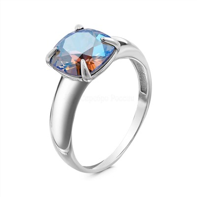 Серьги из серебра с кристаллами Swarovski Сияющий светло-голубой родированные 925 пробы с-016-211SHIM