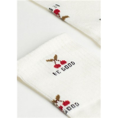 Kurze Sportsocken Good Vibes für Mädchen