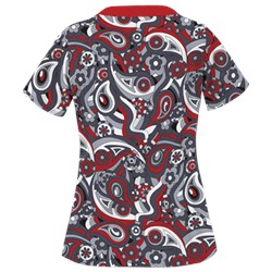 UA Paisley Showers Granite Print Scrub Top