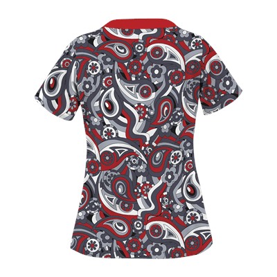 UA Paisley Showers Granite Print Scrub Top