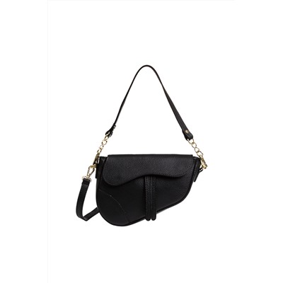 Bolso de piel Negro y dorado - Firenze Artegiani