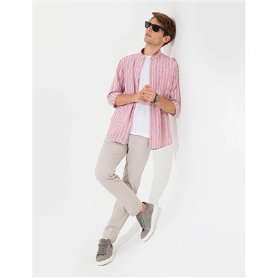 Gül Kurusu Slim Fit Uzun Kollu Gömlek