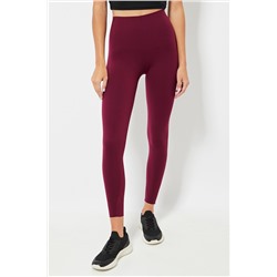 Leggings 7/8 cintura alta - Burdeos