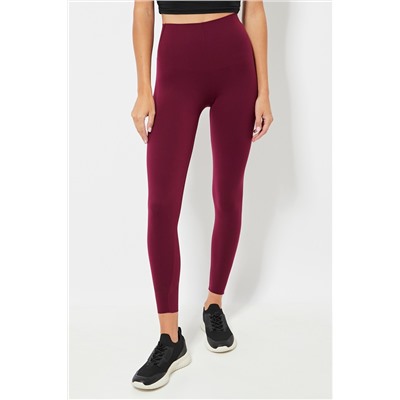 Leggings 7/8 cintura alta - Burdeos