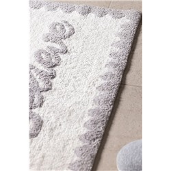 Vie Banyo Paspas - Beyaz/Gri/Kırmızı - 50x80 cm