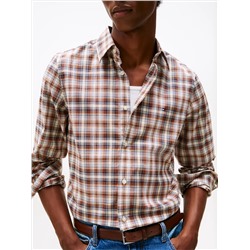 Slim Fit Plaid Print All-Day Shirt