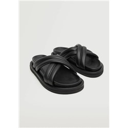 Sandalia acolchada  -  Mujer | MANGO OUTLET Melilla